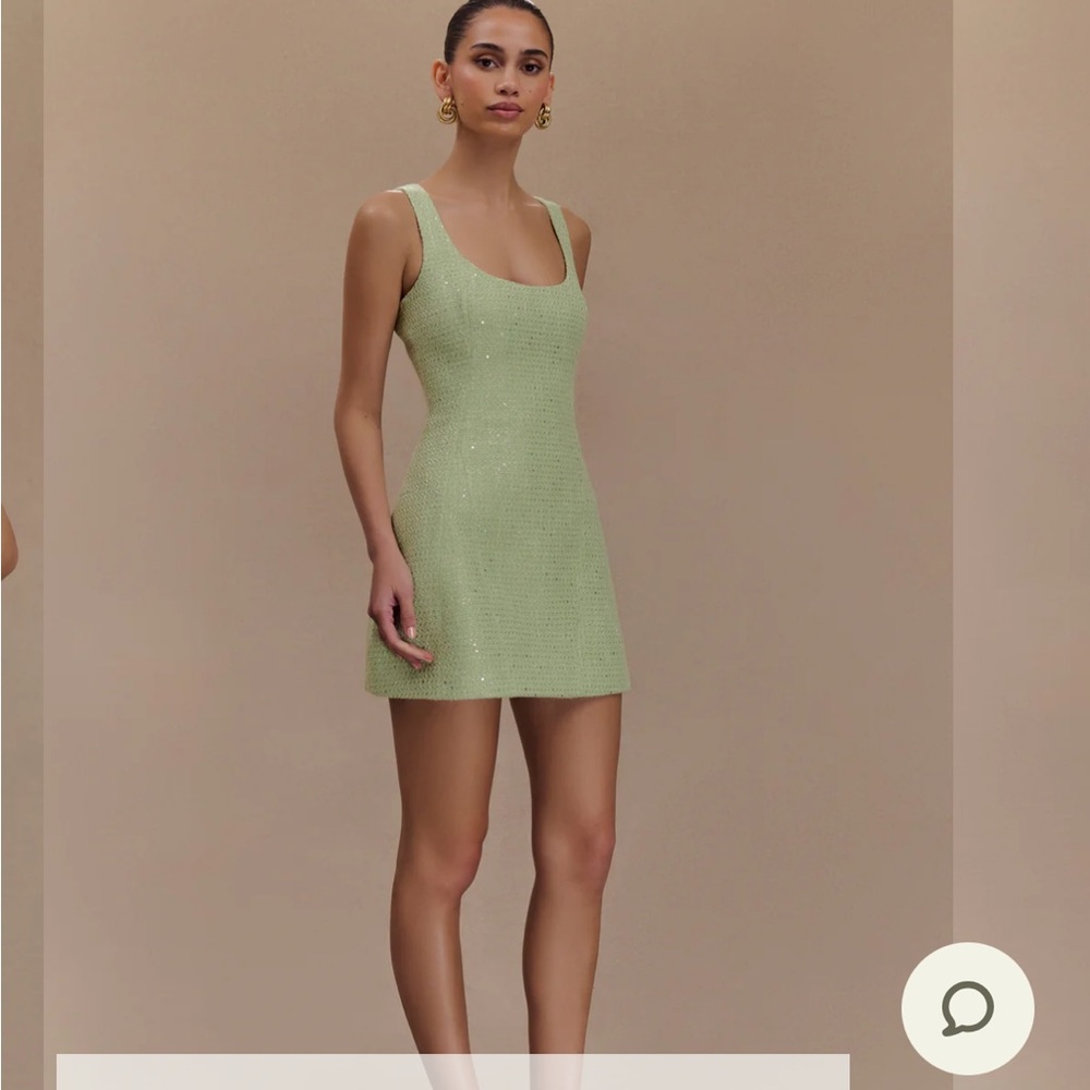 Meshki Light Green Mini Dress
